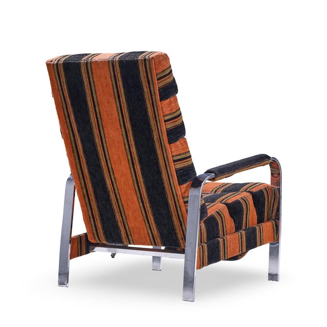Metal Milo Baughman Chrome Recliner For Sale - Image 7 of 11