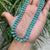 Contemporary 47.9ct Turquoise, Emerald & 2.1ct Diamond 14k White Gold Wedding Necklace For Sale In New York - Image 6 of 17