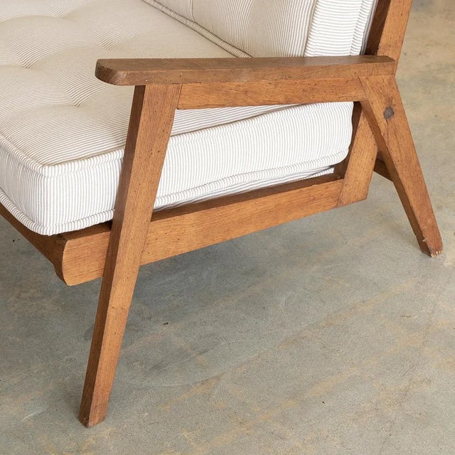 1950s French Oak Settee For Sale - Image 10 of 12