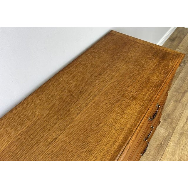 Vintage Louis French Oak Chest of Drawers with Three Drawers For Sale - Image 9 of 12