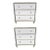 Set of Two Mirrored Glass Three Drawer Chests For Sale
