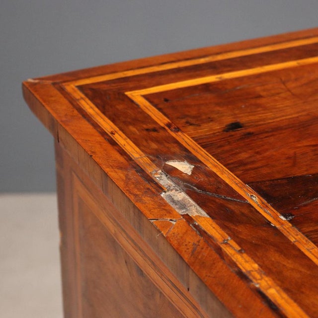 Neoclassical Chest of Drawers in Walnut For Sale - Image 4 of 14