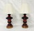 Mid-Century Modern 1960s Red Black & Gilt Ceramic Table Lamps, American Modern - a Pair For Sale - Image 3 of 18