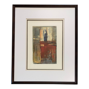 Abstract Color Lithograph by Rubin Crespi