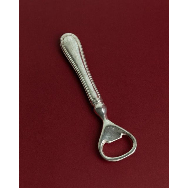 Vintage Minimal Silver-Plated Bottle Opener, 1960s For Sale - Image 9 of 11