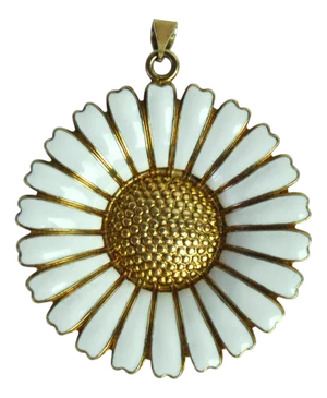 Vintage Danish Pendant in Gilded Sterling Silver by Bernhard Hertz, 1940s