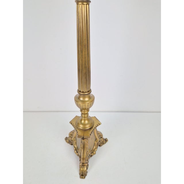 Large 19th Century Copper Church Candle Holder, France For Sale - Image 6 of 9