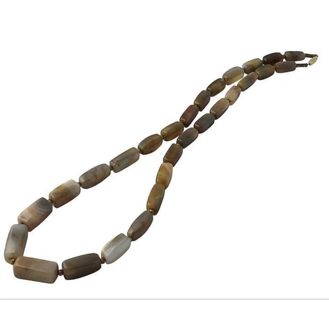 Add Extra Photo from OKL Long Banded Agate Bead Necklace For Sale In Miami - Image 6 of 6