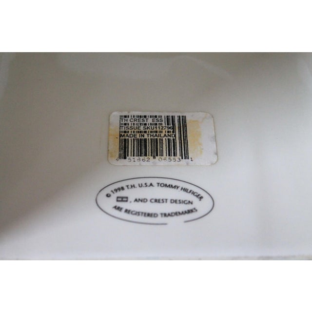 Vintage Tommy Hilfiger Ceramic Tissue Box Cover For Sale - Image 11 of 11