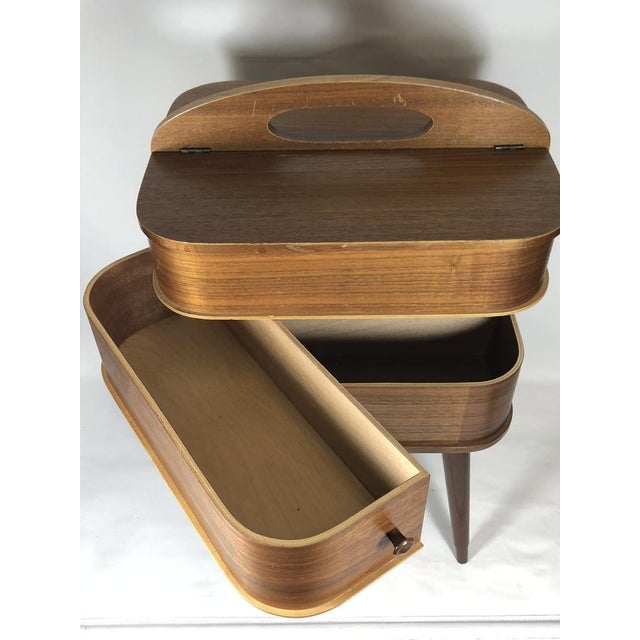 Vintage Danish Sewing Table For Sale - Image 9 of 18