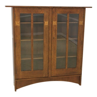 Stickley Harvey Ellis Mission Oak 2 Door Bookcase For Sale
