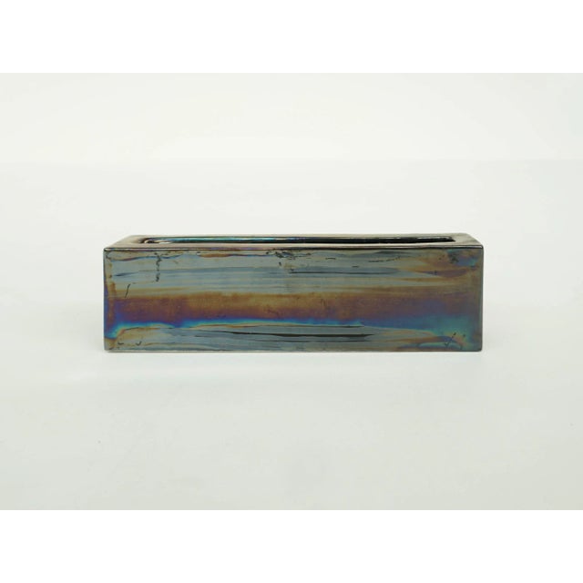 Minimal Scandinavian Opalescent Ceramic Vase, 1970 For Sale - Image 4 of 4