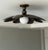 Black Antique Brass Semi Flush Mount Light Fixture, Handmade Flower Ceiling Light For Sale - Image 11 of 18