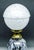 The table lamp comes from Belgium from the 60s. It has a glass lampshade, a metal mount and a glass base. It is preserved...