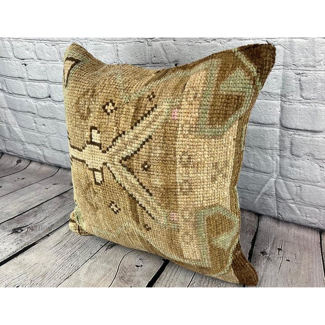 Vintage Pillow Case Turkish Rug Pillow Decorative Rug Pillow Dry cleaning only. PILLOW INSERT IS NOT INCLUDED