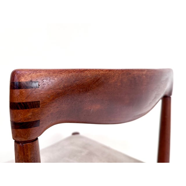 Danish Dining Chairs in Teak with Mohair Velvet Seats by H.W. Klein for Bramin, 1960s, Set of 6 For Sale - Image 17 of 18