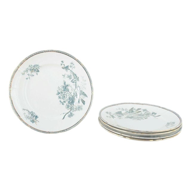 Wexiö Lunch Plates in Faience from Gustavsberg, 1890s, Set of 5 For Sale