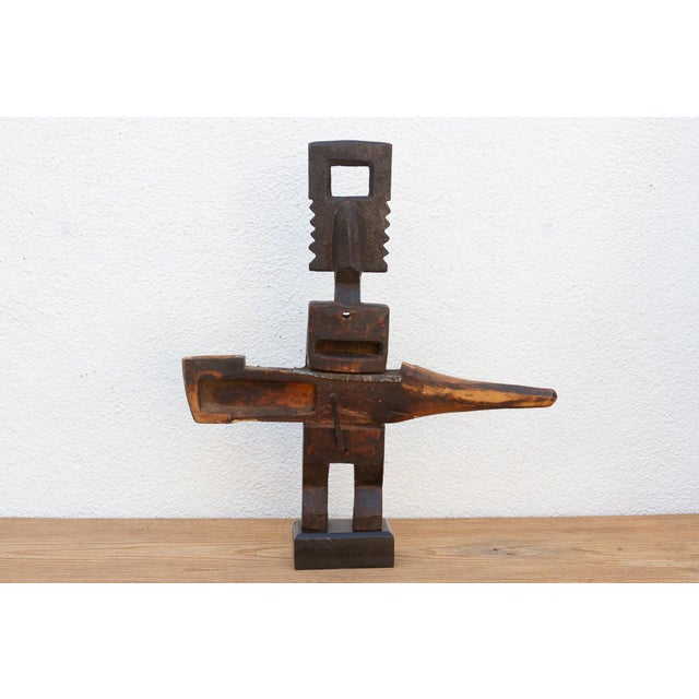 19th Century Antique African Bamana Guardian Door Lock For Sale - Image 5 of 9