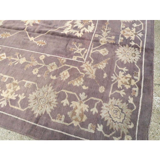 Textile Galerie Shabab Collection Early 20th Century Turkish Oushak Rug For Sale - Image 7 of 8