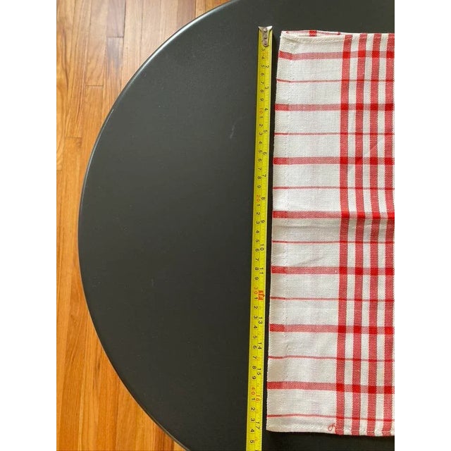 Traditional Red and White Picnic Napkin From Romania For Sale - Image 3 of 12