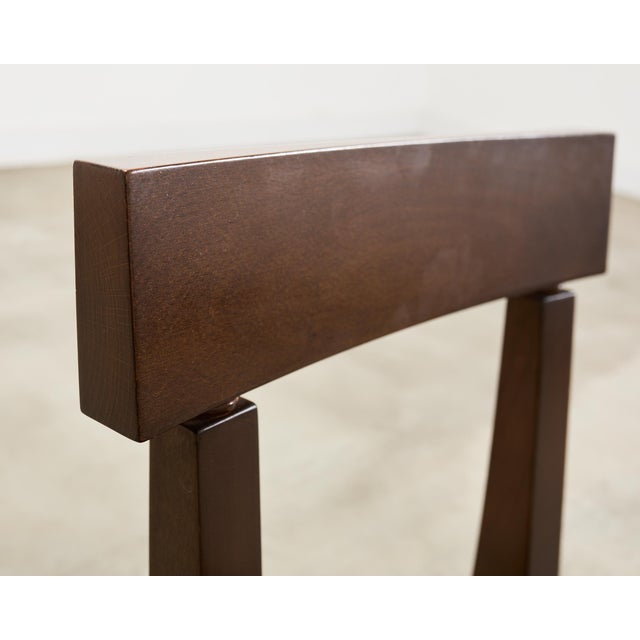 Set of Eight Italian Promemoria Attributed Leather Dining Chairs For Sale - Image 16 of 18