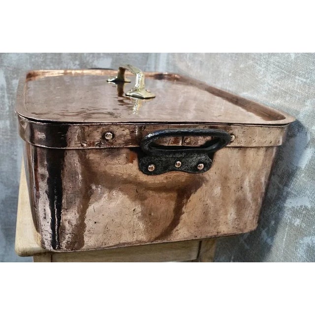 Victorian Copper Braising Pan Brais by Michel Van Neuss, 1901 For Sale - Image 3 of 12