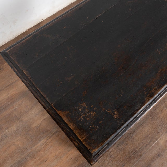 19th Century Black Painted Danish Oak Side Table With Single Drawer For Sale - Image 4 of 10