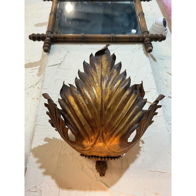 Antiques Sunbusrt Flush Sconces, 1890s, Set of 2 For Sale - Image 11 of 12