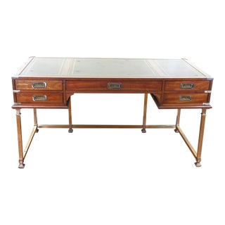 Vintage Campaign Style Writing Desk For Sale