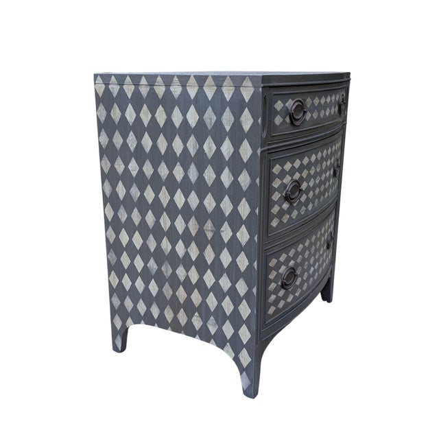 This is a vintage Drexel Furniture 3 Drawer Chest of Drawers from their Transition line It has been custom painted and...