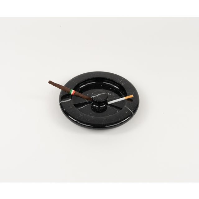 Black Marble Ashtray attributed to Angelo Mangiarotti, Italy, 1970s For Sale - Image 11 of 18
