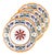 Ricco Deruta Salad Plate, Full Design - Set of 4 For Sale