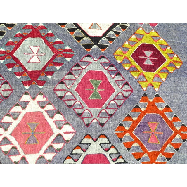 Textile Vintage Turkish Handmade Aesthetic Area Boho Kilim Rugs For Sale - Image 7 of 11