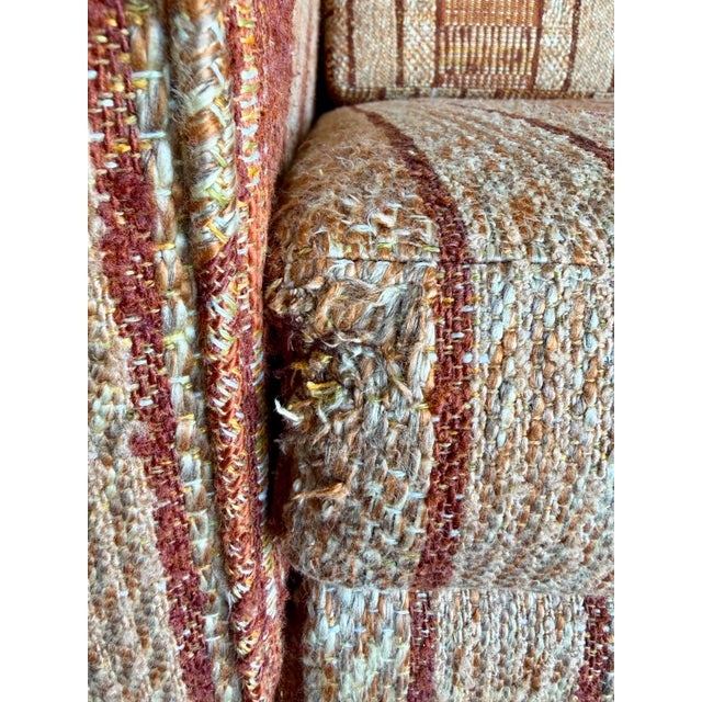 Mid Century Modern Founders Furniture Nubby Striped Sofa For Sale - Image 9 of 11