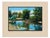 A charming original Wallace Nutting hand-colored photograph titled “The Swimming Pool,” depicting a tranquil tree-lined...