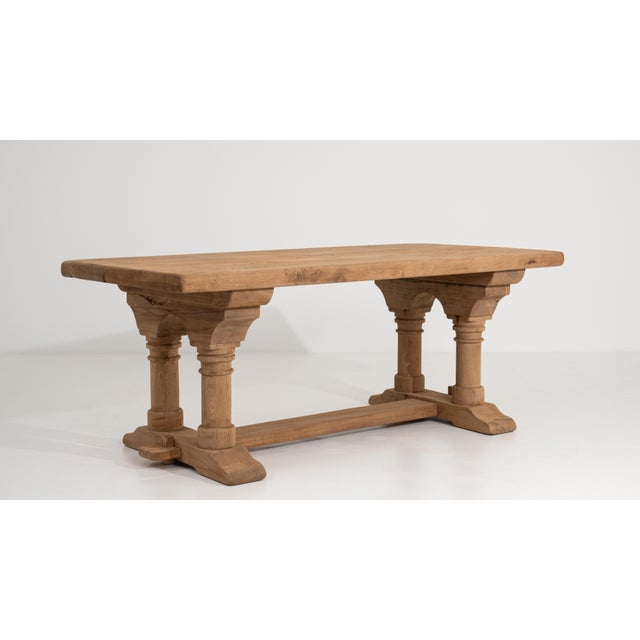 Brutalist Oak Dining Table For Sale - Image 12 of 13