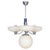 Art Deco Chandelier in Chrome-Plated Steel and Opal Glass, Czech, 1920s For Sale - Image 11 of 11