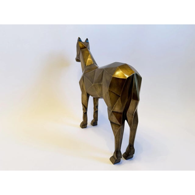 2000s Vintage Modern Cubism Equestrian Horse Sculpture For Sale In Minneapolis - Image 6 of 10