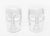 Pair of Philippe Starck for XO "Bonze" Stools, metallic silver-tone glazed ceramic, labels to undersides. 18" H x 14.5" W...