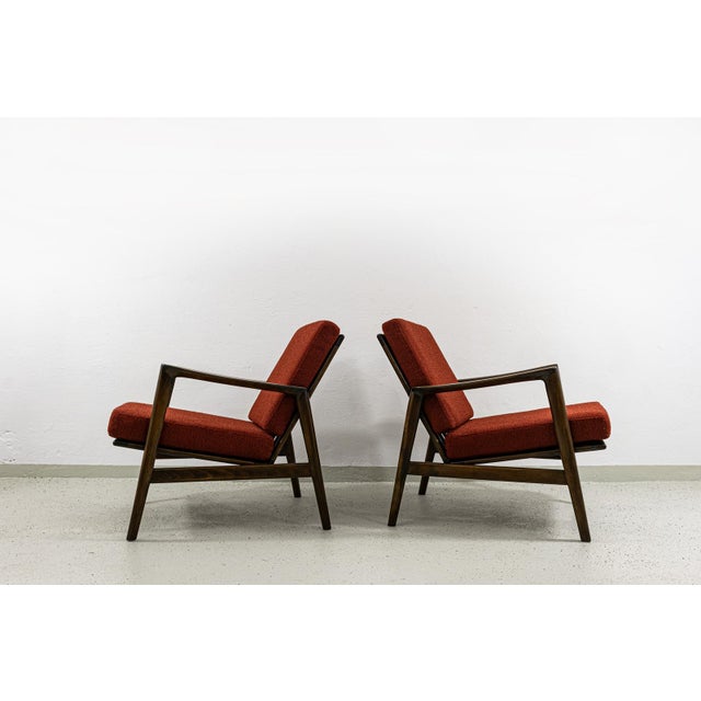 Orange Vintage Lounge Chairs from SFM, Poland, 1960s, Set of 2 For Sale - Image 8 of 17