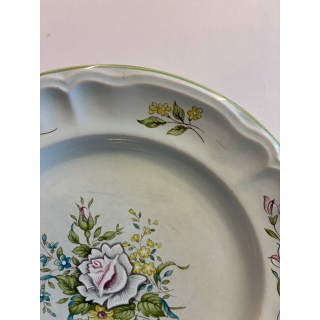 A lovely set of four vintage Provinstone “Rose Marie” dinner plates made in Japan by International China. These decorative...