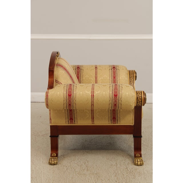 1990s Versace Italian Upholstered Mahogany Chair For Sale - Image 5 of 14
