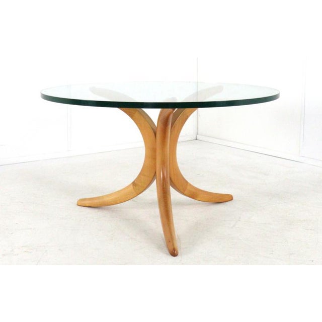 Coffee Table with Boomerang Legs and Glass Top from Alma Möbel, 1960s For Sale - Image 3 of 13