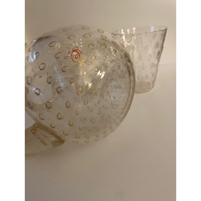 2000s Striulli Verte D’Arte Murano Carafe Set- 2 Glasses Signed For Sale In New York - Image 6 of 7