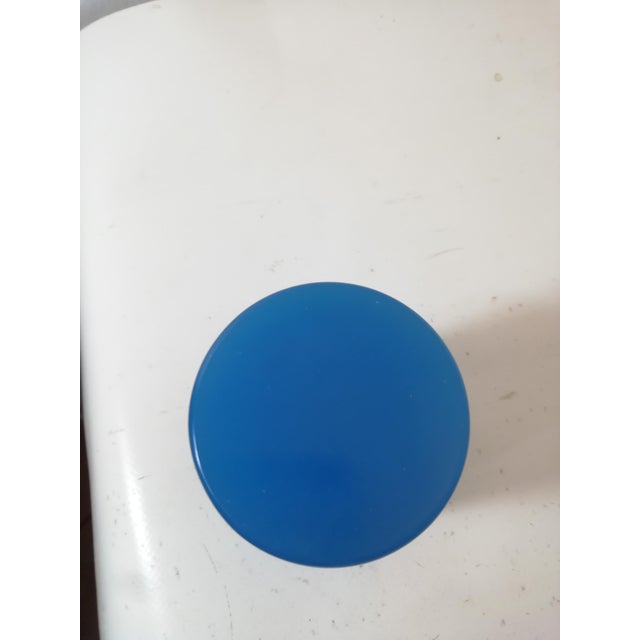 Blue Blue Opaline Glass Box by F.lli Ferro Murano, Italy, 1930s For Sale - Image 8 of 11