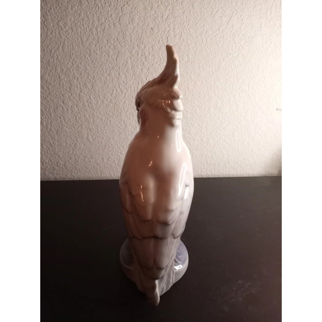 Art Deco Vintage Dahl Jensen Copenhagen Denmark Cockatoo Figurine For Sale - Image 3 of 9