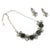 1950s Grey "Pearl" and Black Necklace and Earrings For Sale