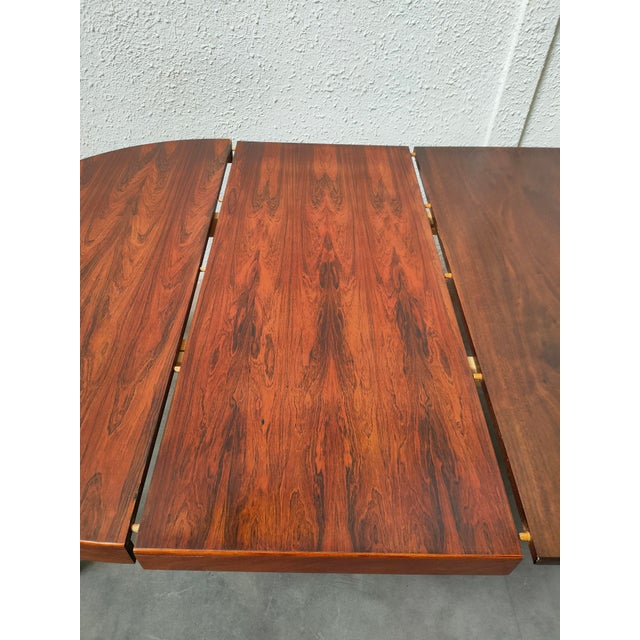 Brown Mid-Century Extendable Palisander Dining Table from Dinamarca, 1970s For Sale - Image 8 of 12