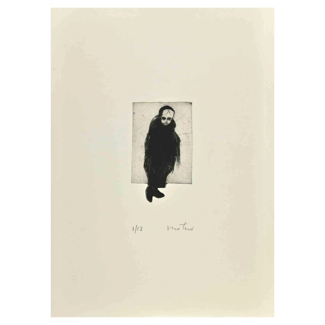 Enotrio Pugliese, The Sicilian, Etching, 1963 For Sale