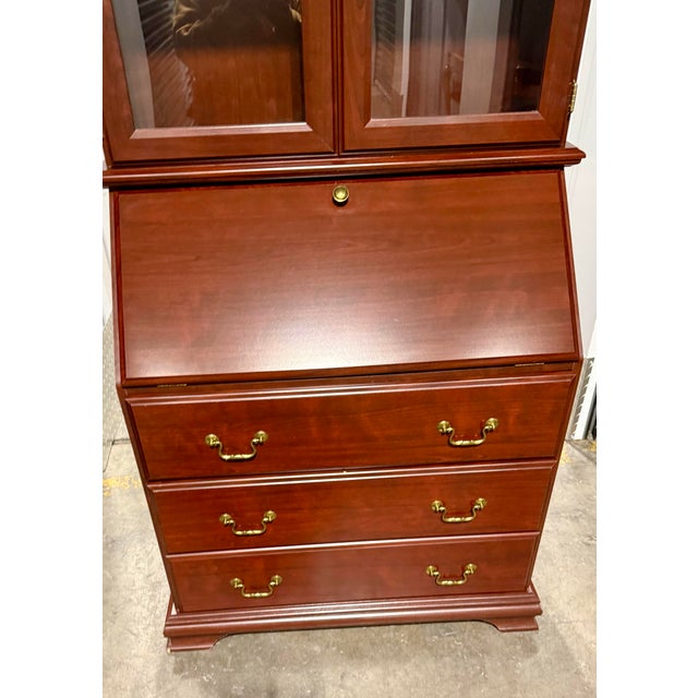 Chippendale Chippendale Secretary Desk With Bookcase For Sale - Image 3 of 12